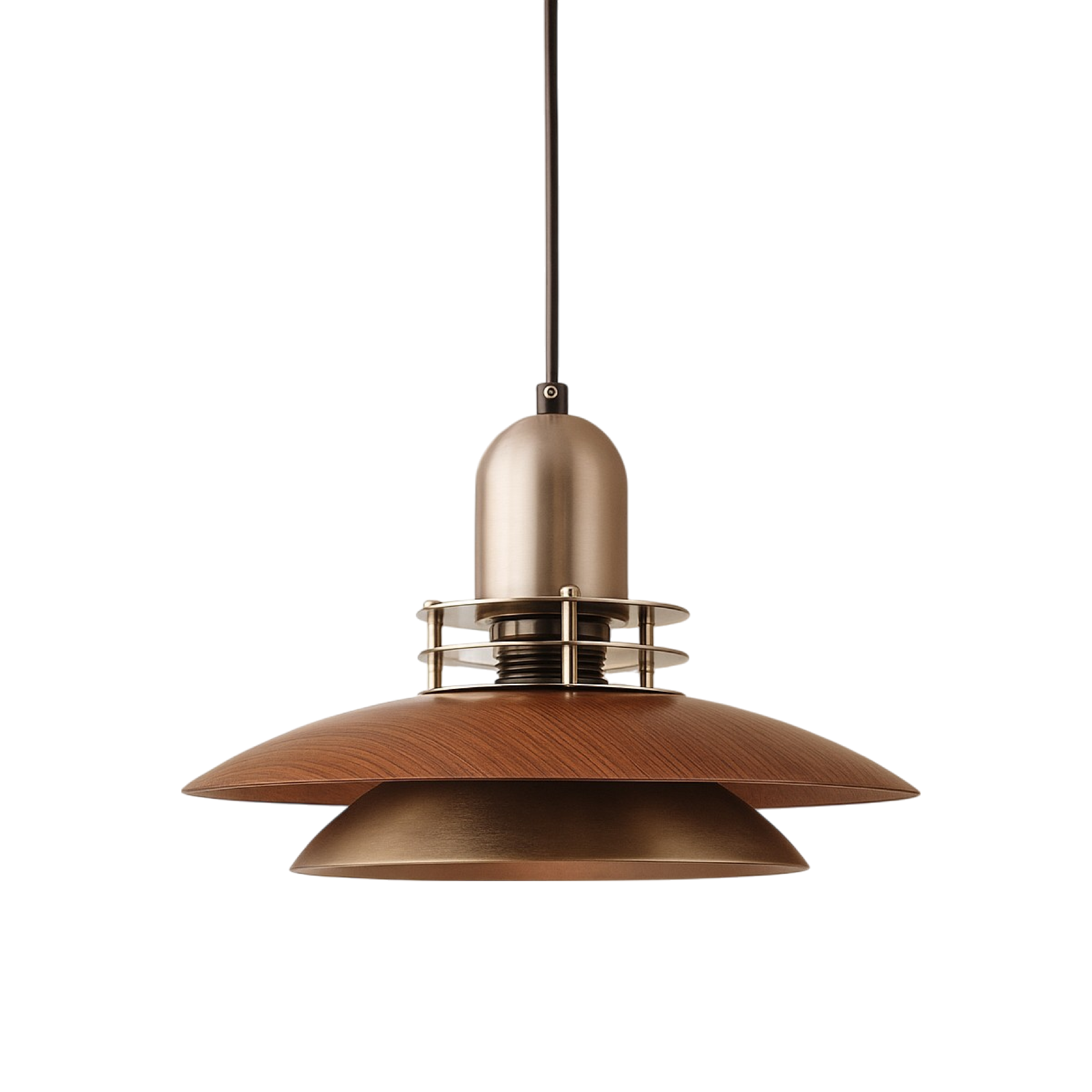 Walnoot Hout Laag Hanglamp