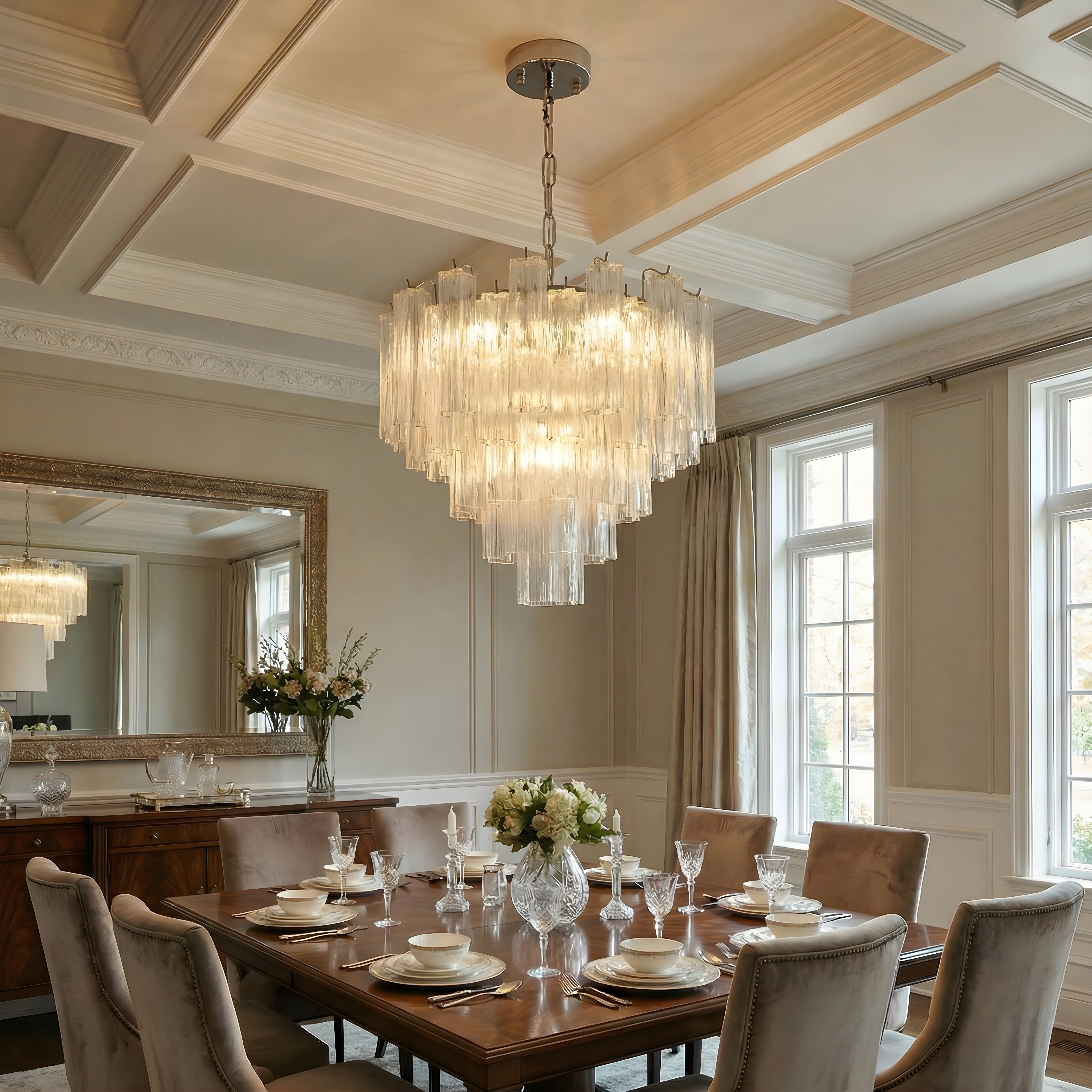 Franse glazen kroonluchter