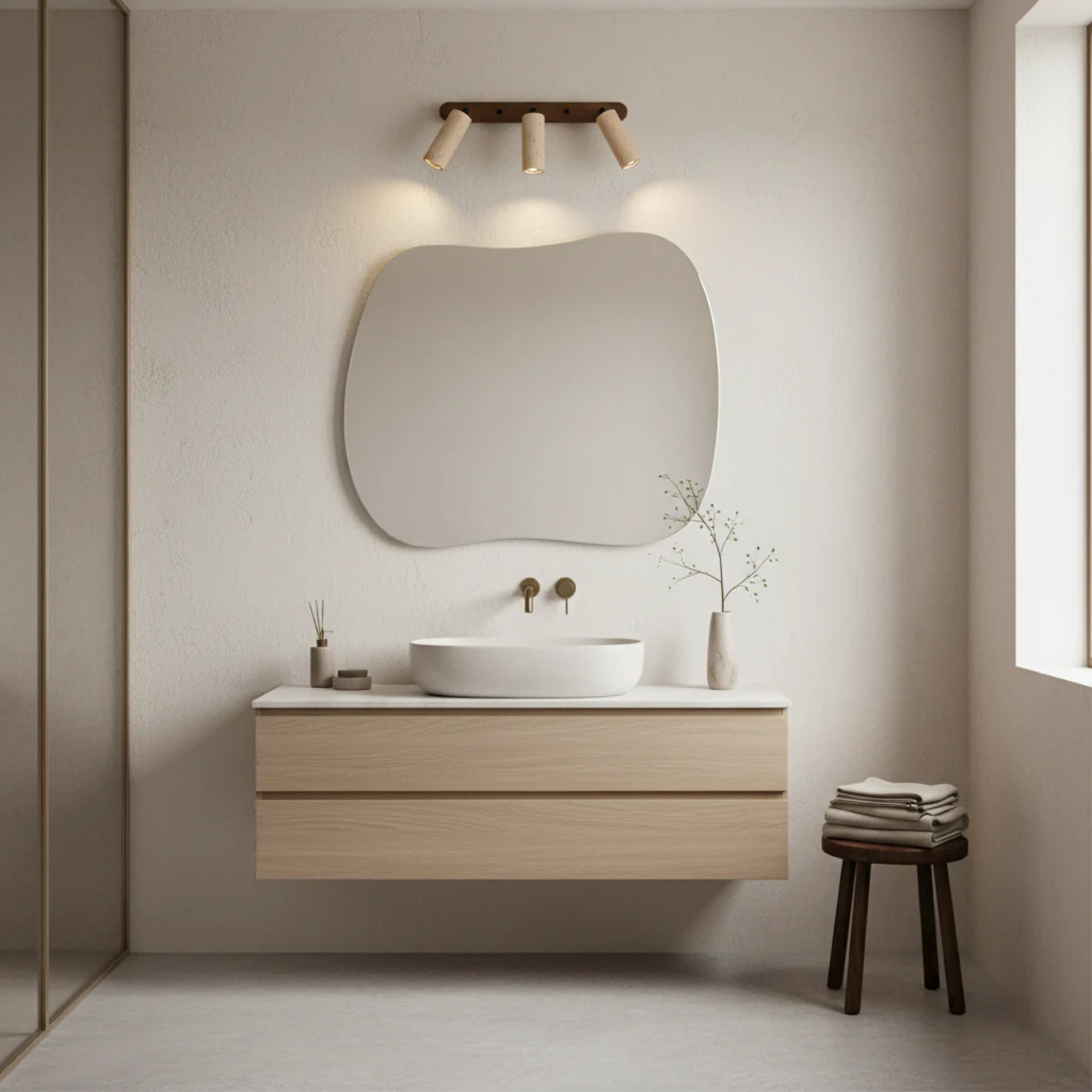 Travertin Draaibare Wandlamp