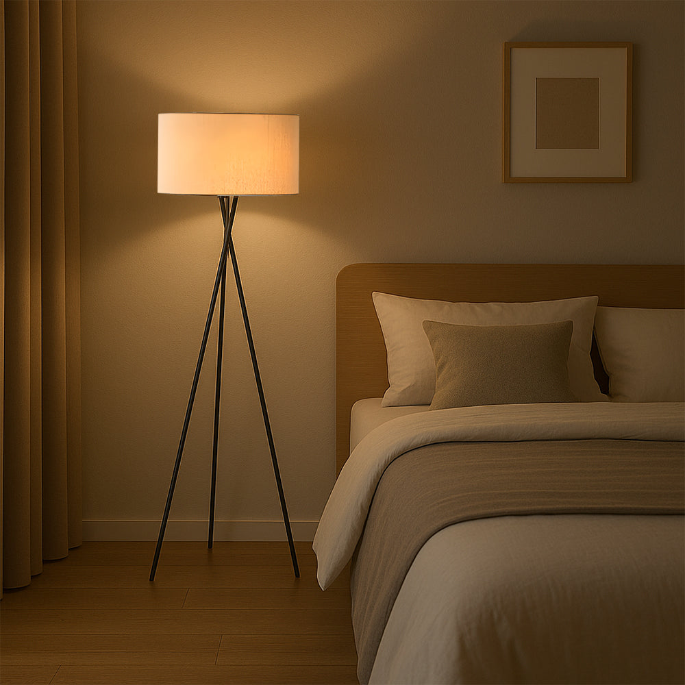 Zijden vloerlamp