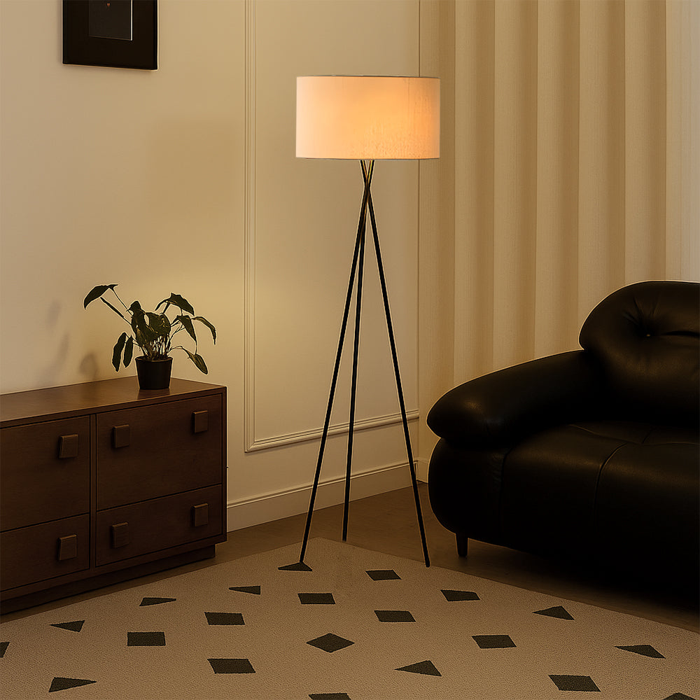 Zijden vloerlamp