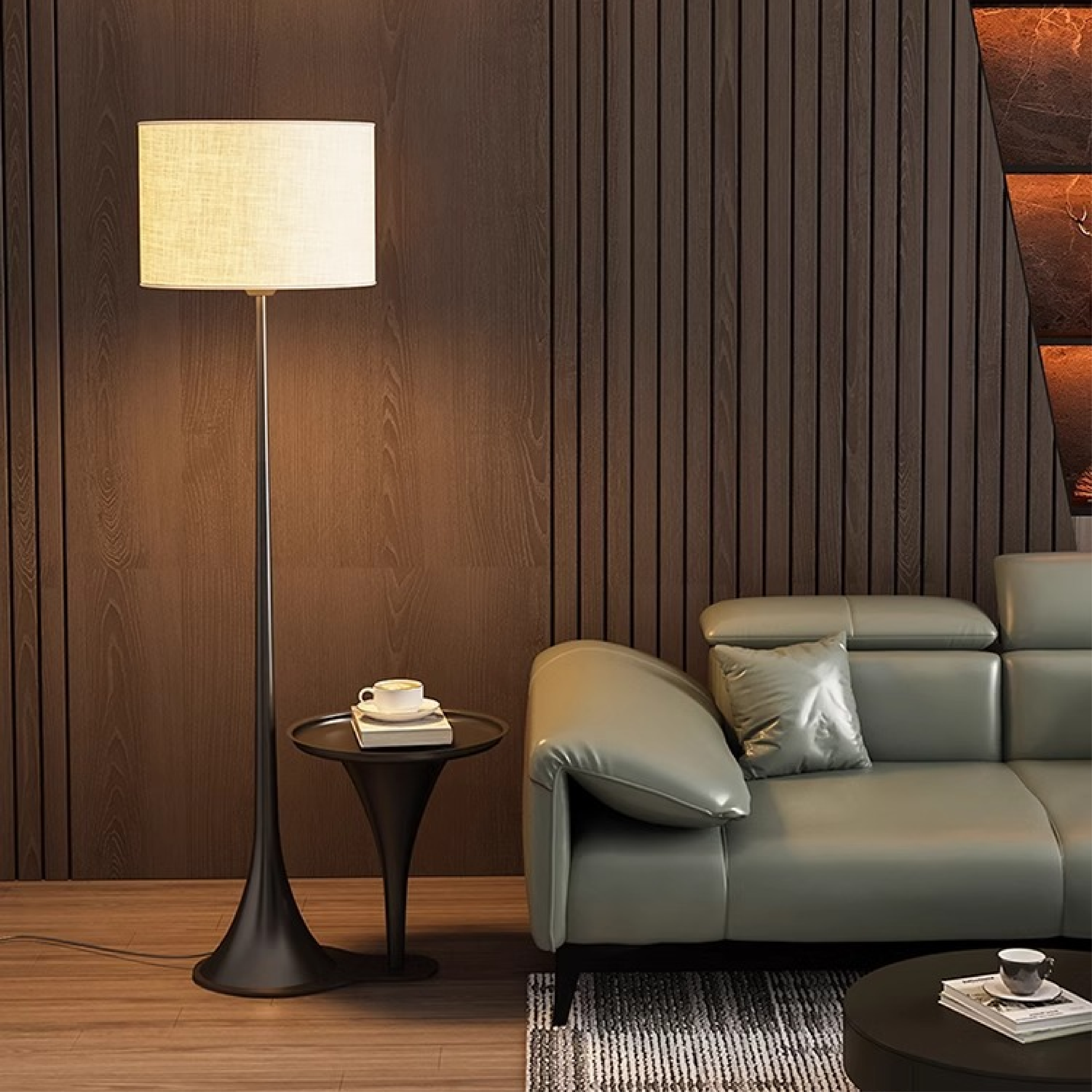 Andero's Zijden Vloerlamp