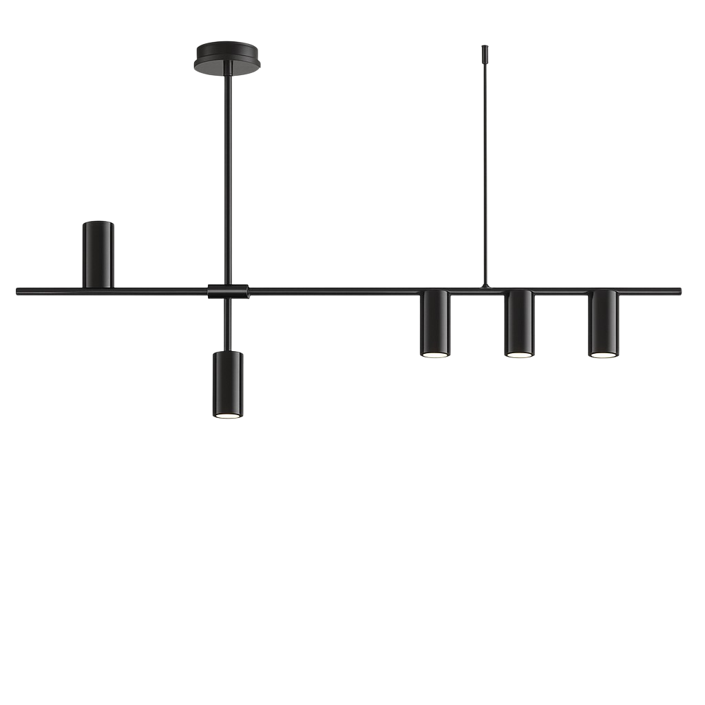 Minimalistische zwarte keuken hanglamp