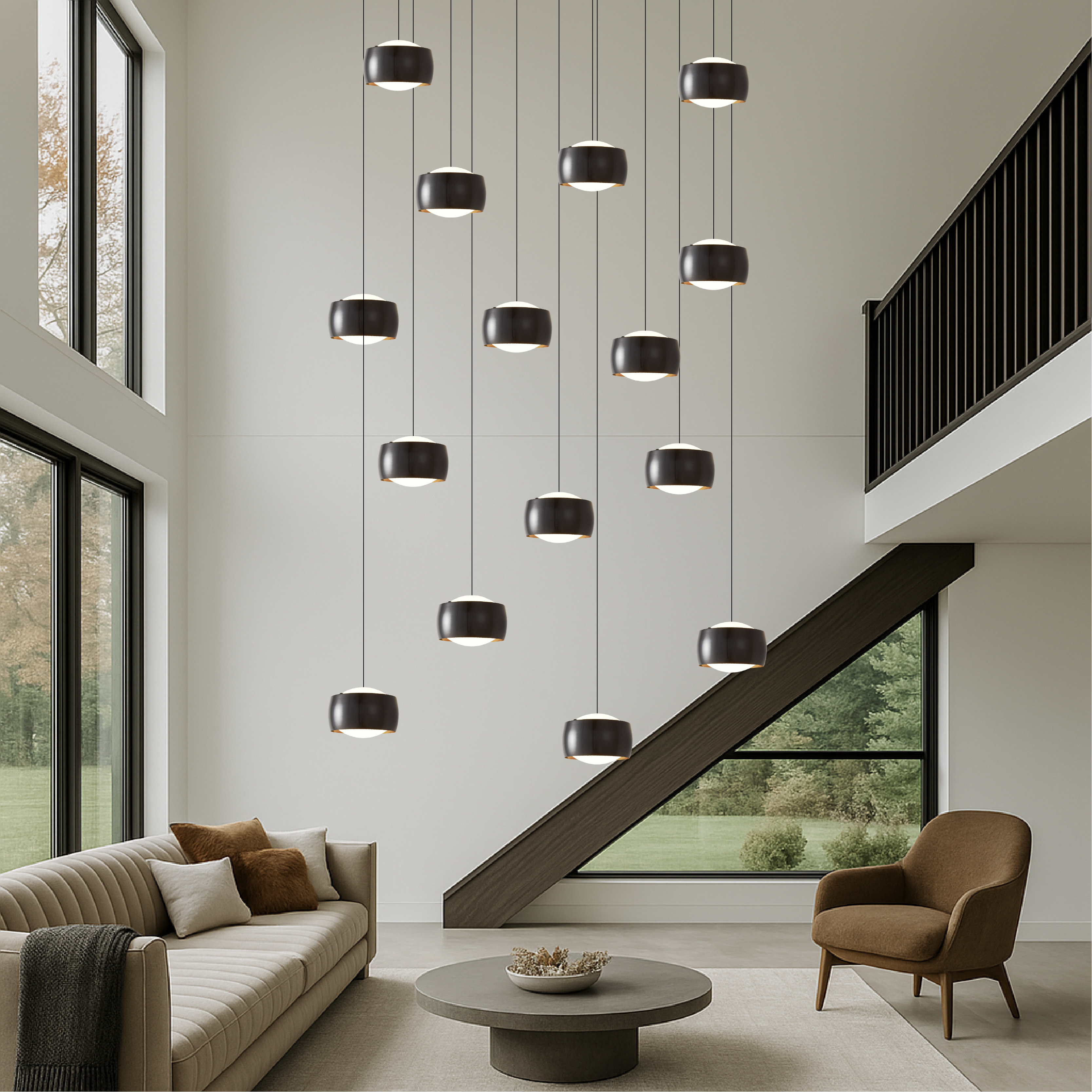 Scandinavische LED Trappenkroonluchter