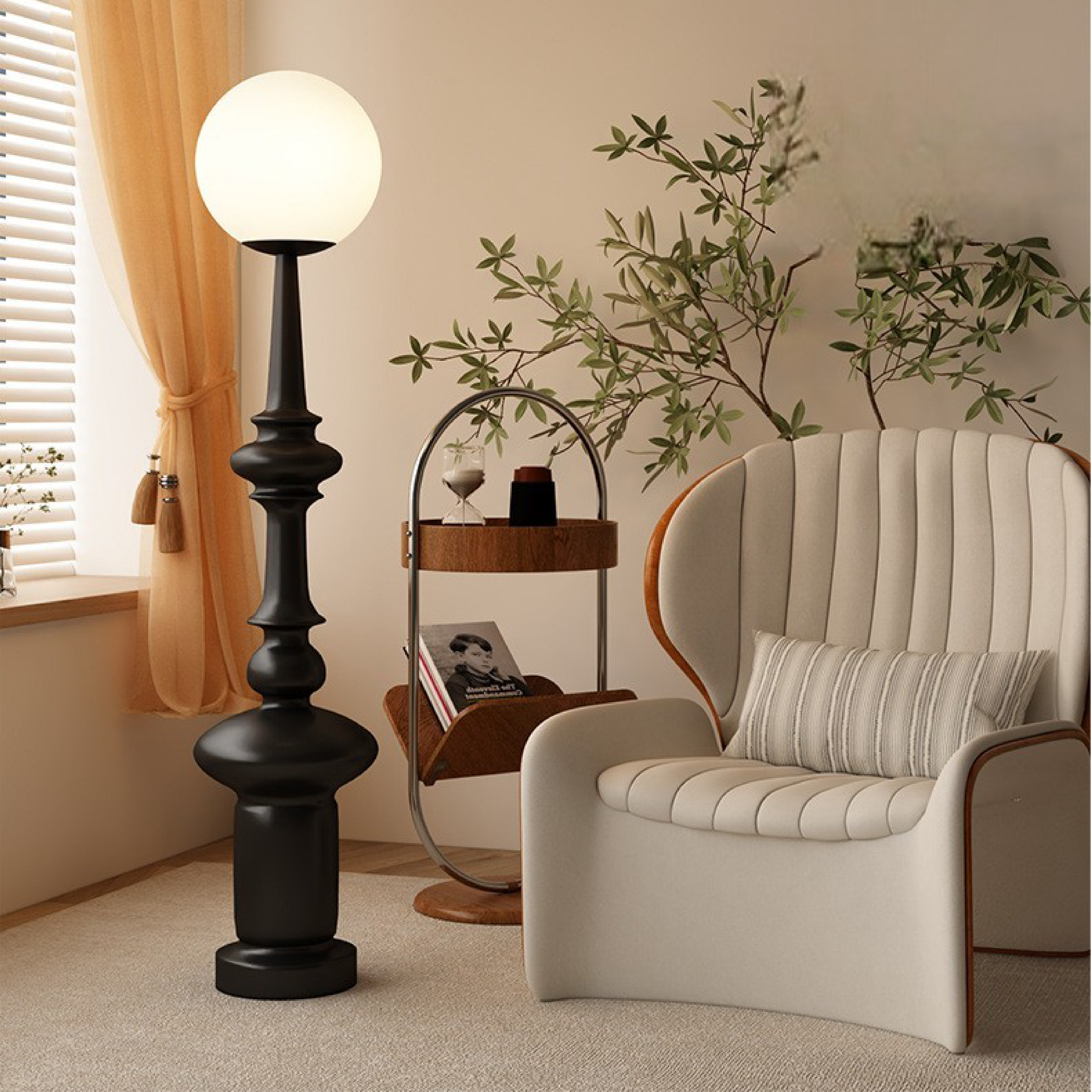Bauhaus zwarte vloerlamp
