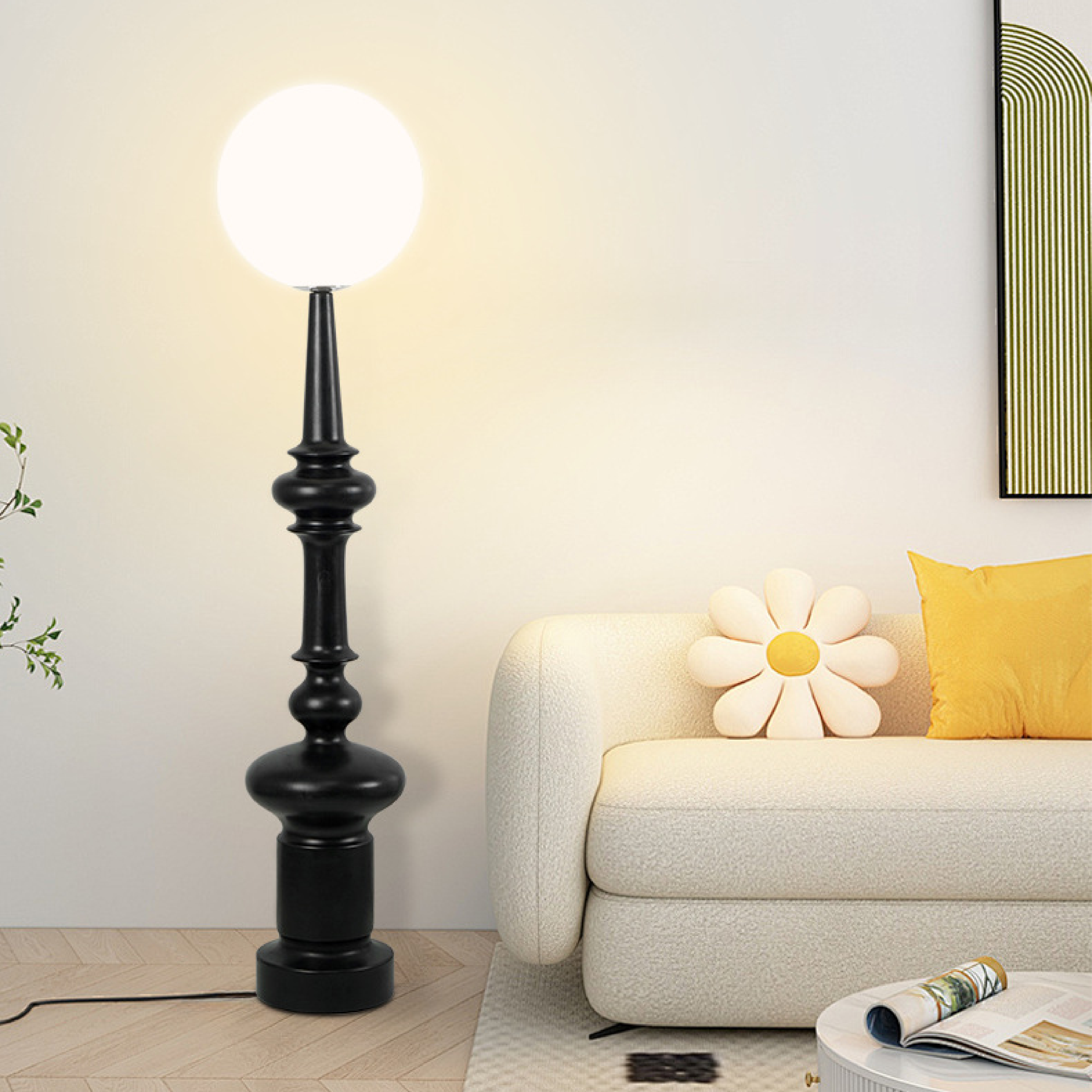 Bauhaus zwarte vloerlamp