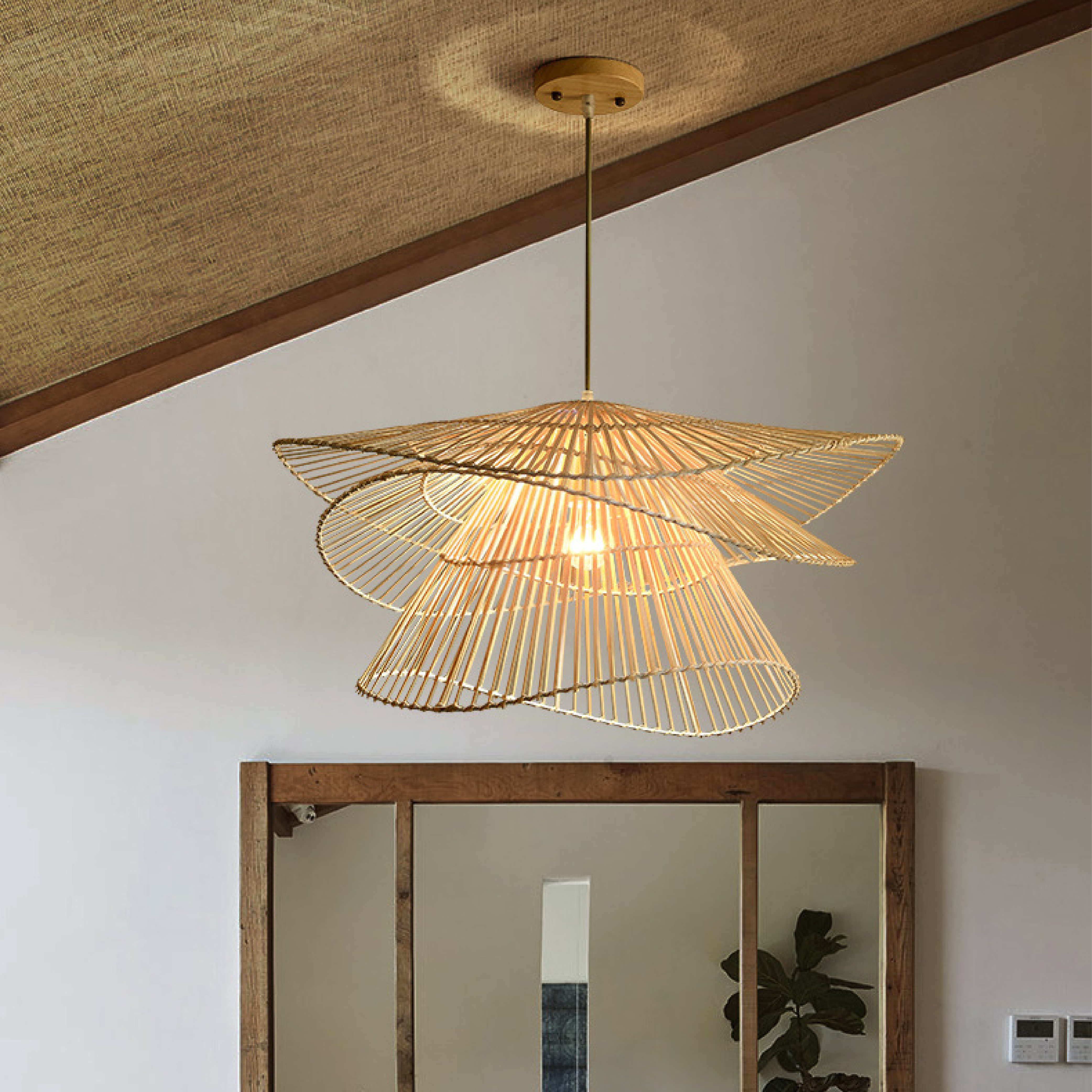 Rotan Houten Hanglamp