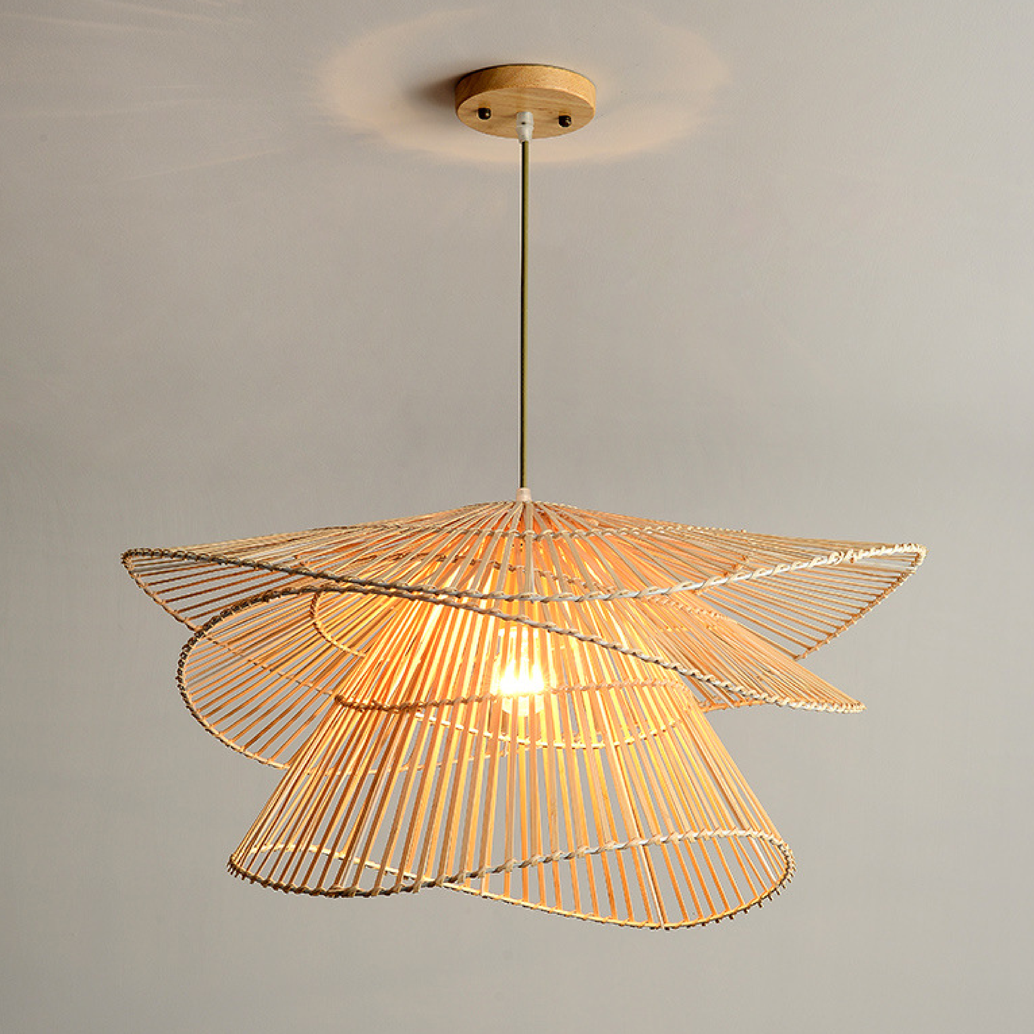 Rotan Houten Hanglamp
