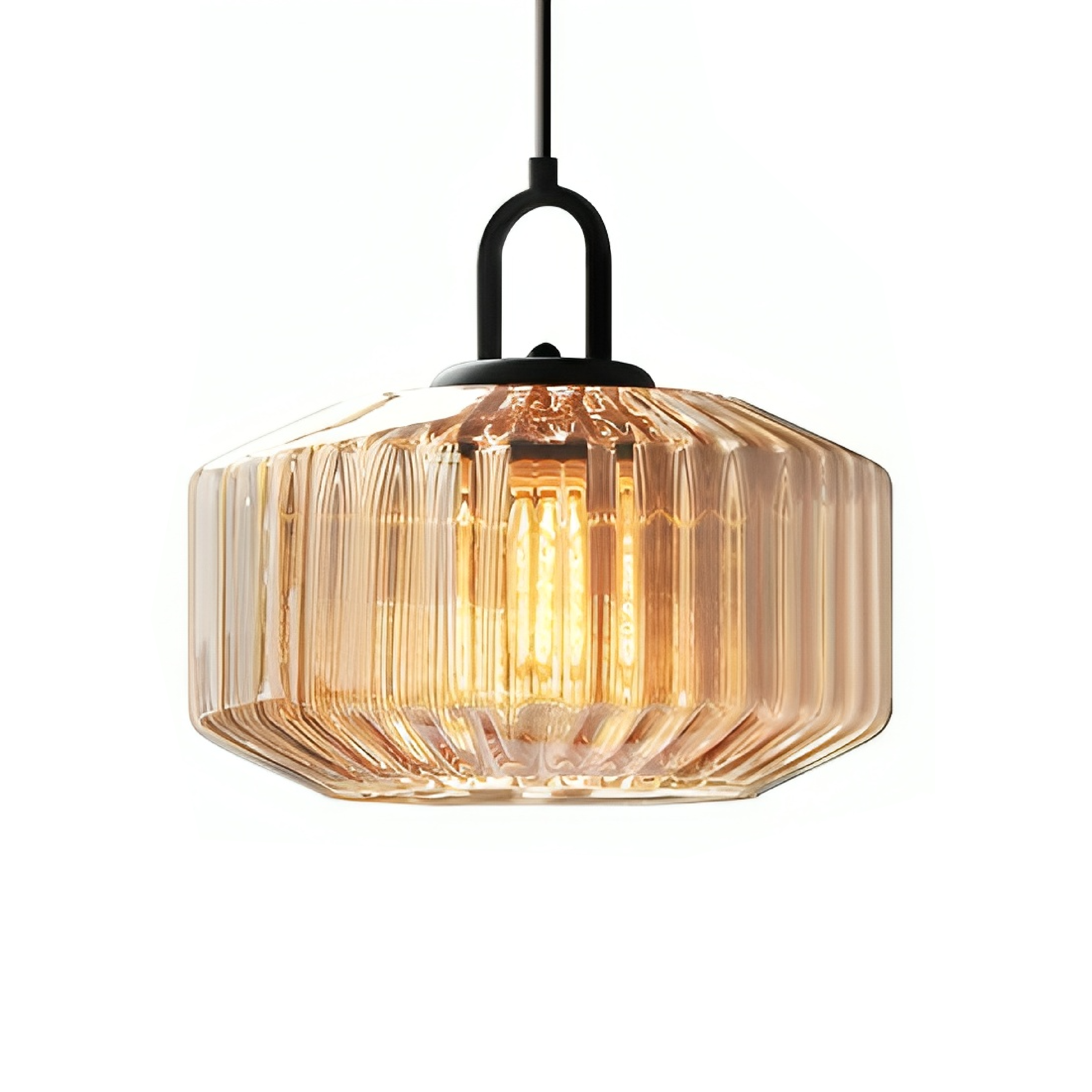 Gekleurd glazen hanglamp