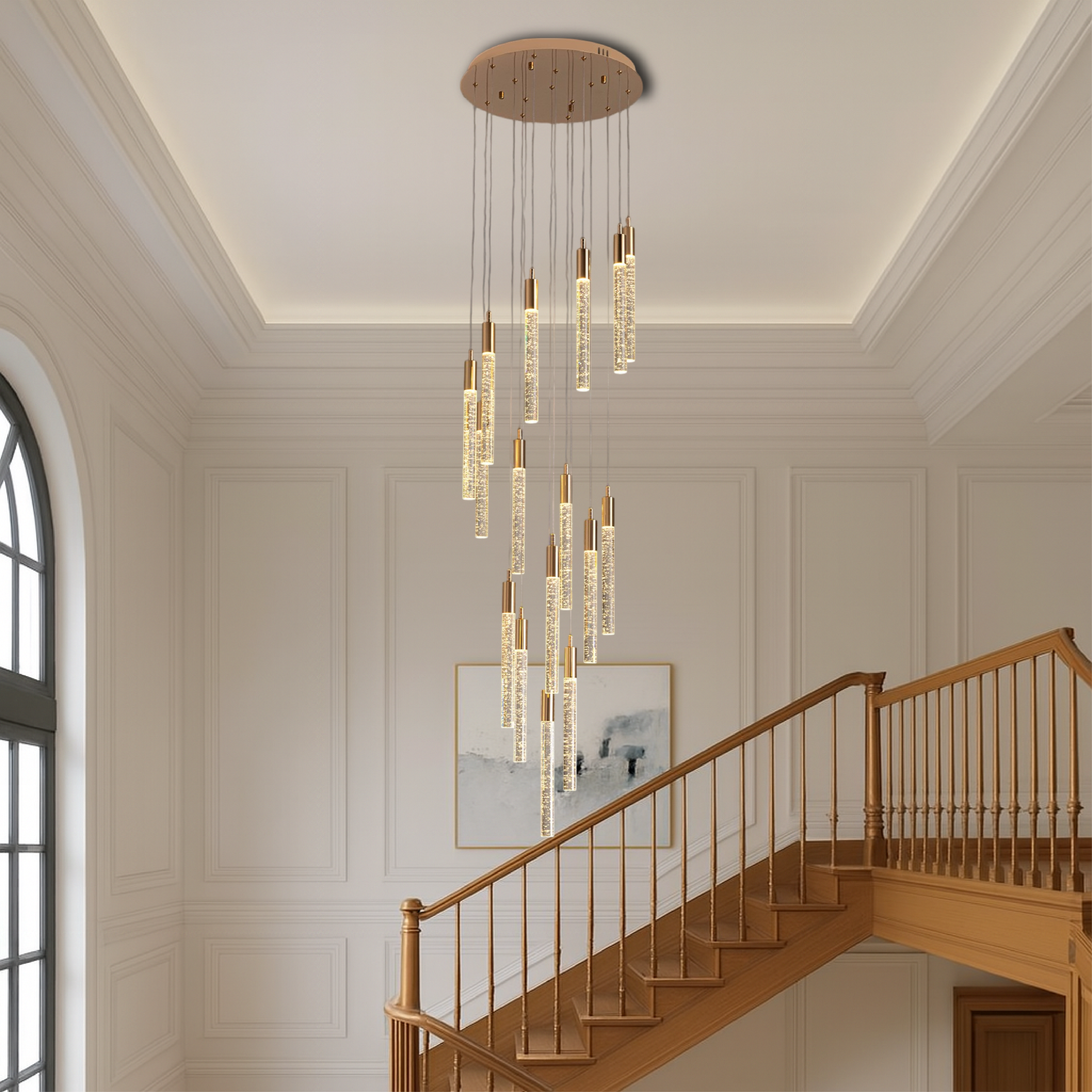 Gouden Acryl Trap Kroonluchter