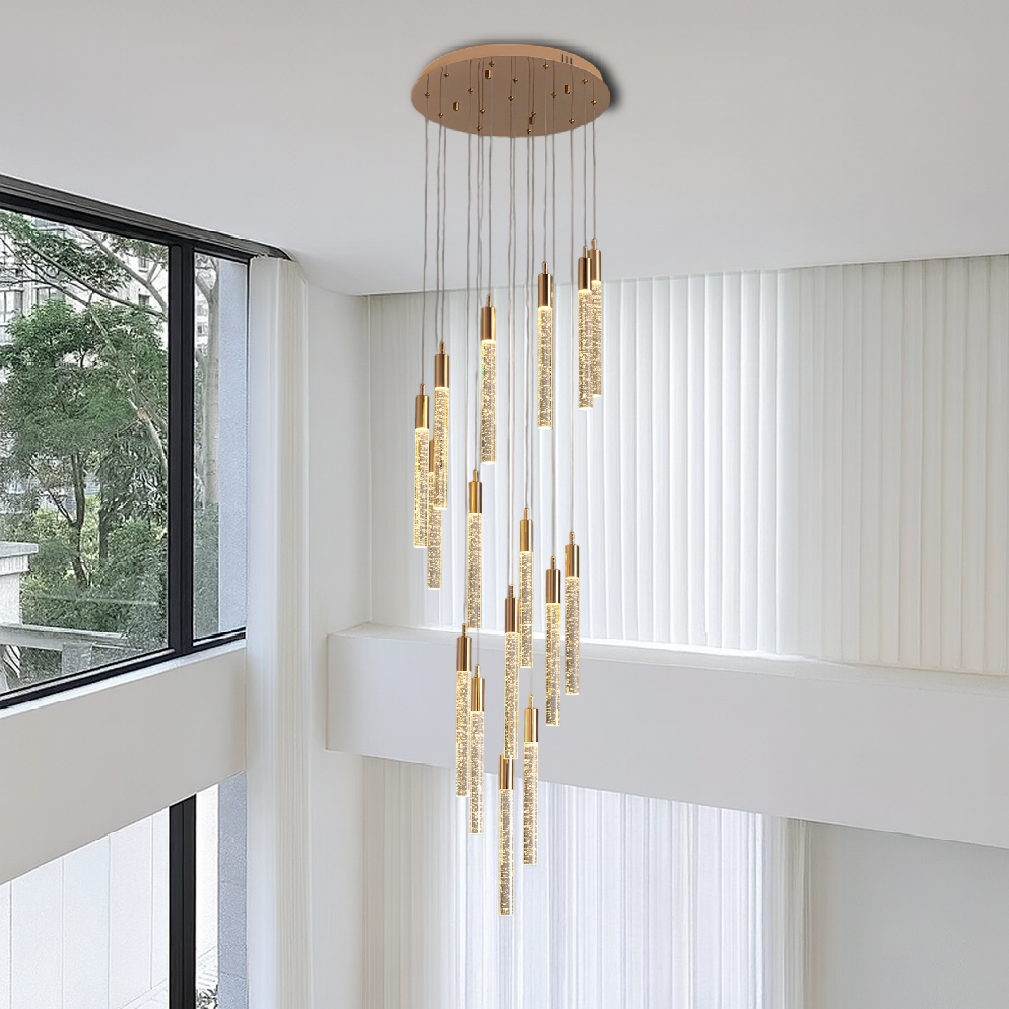 Gouden Acryl Trap Kroonluchter