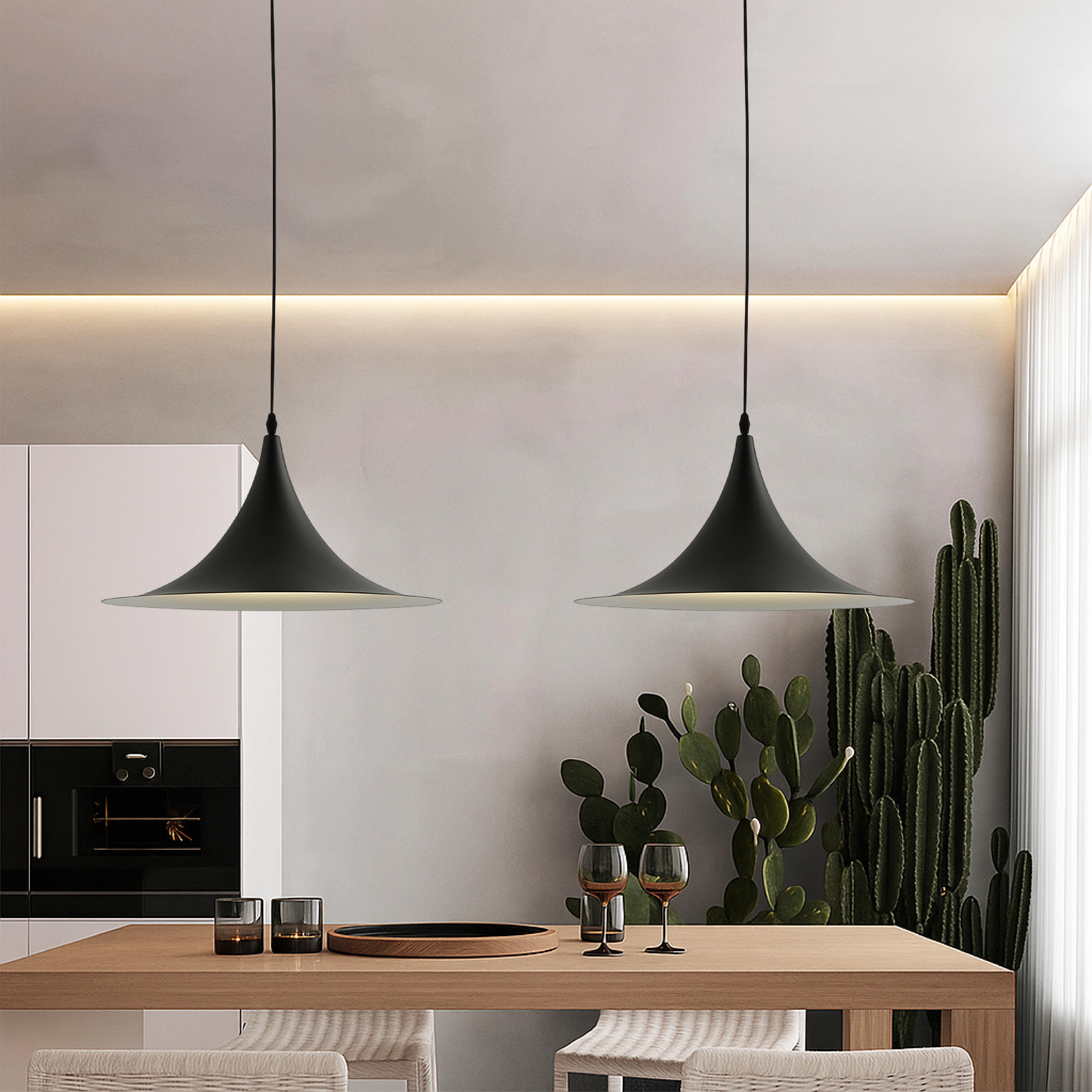 Scandinavische schotel hanglamp