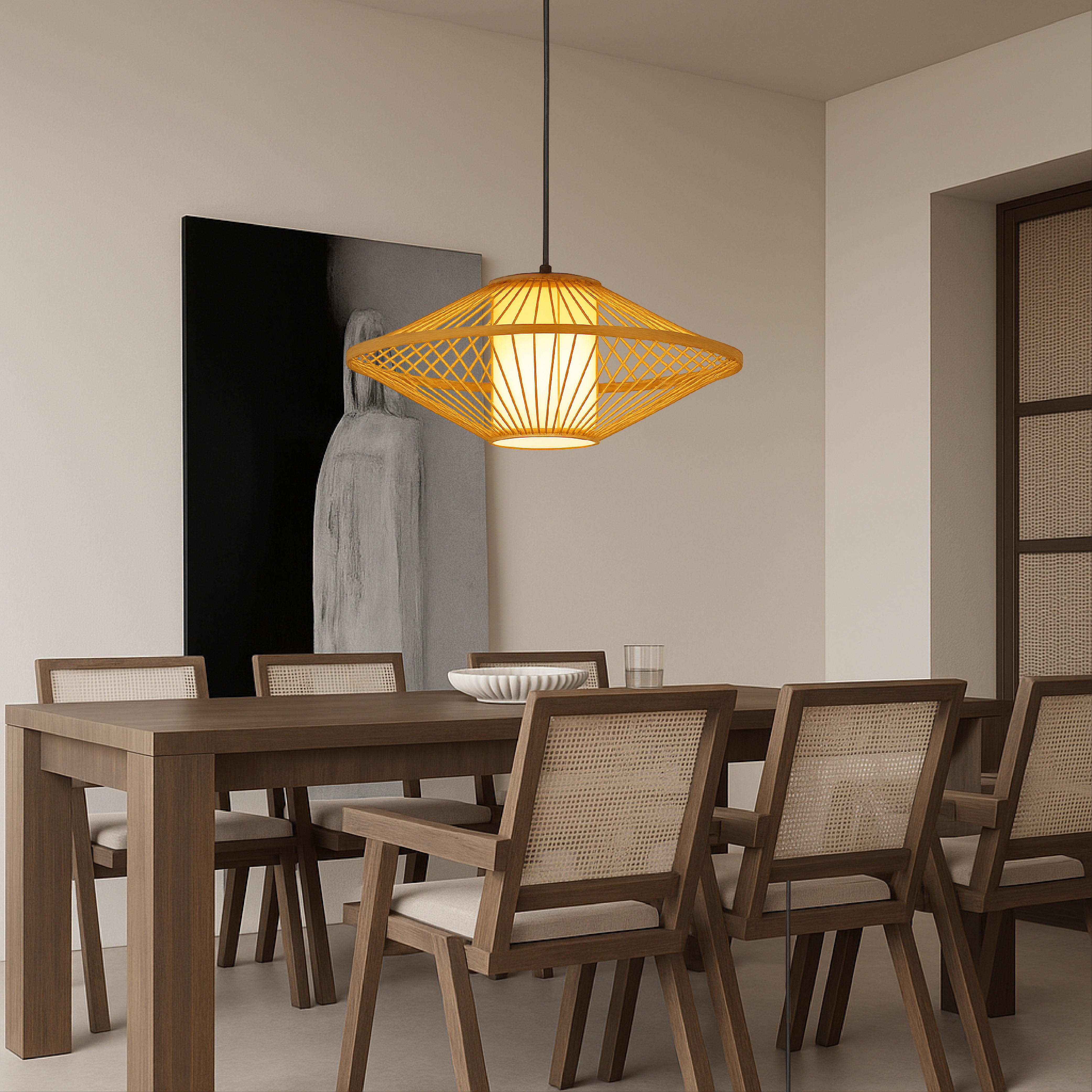 Japanse Bamboe Hanglamp