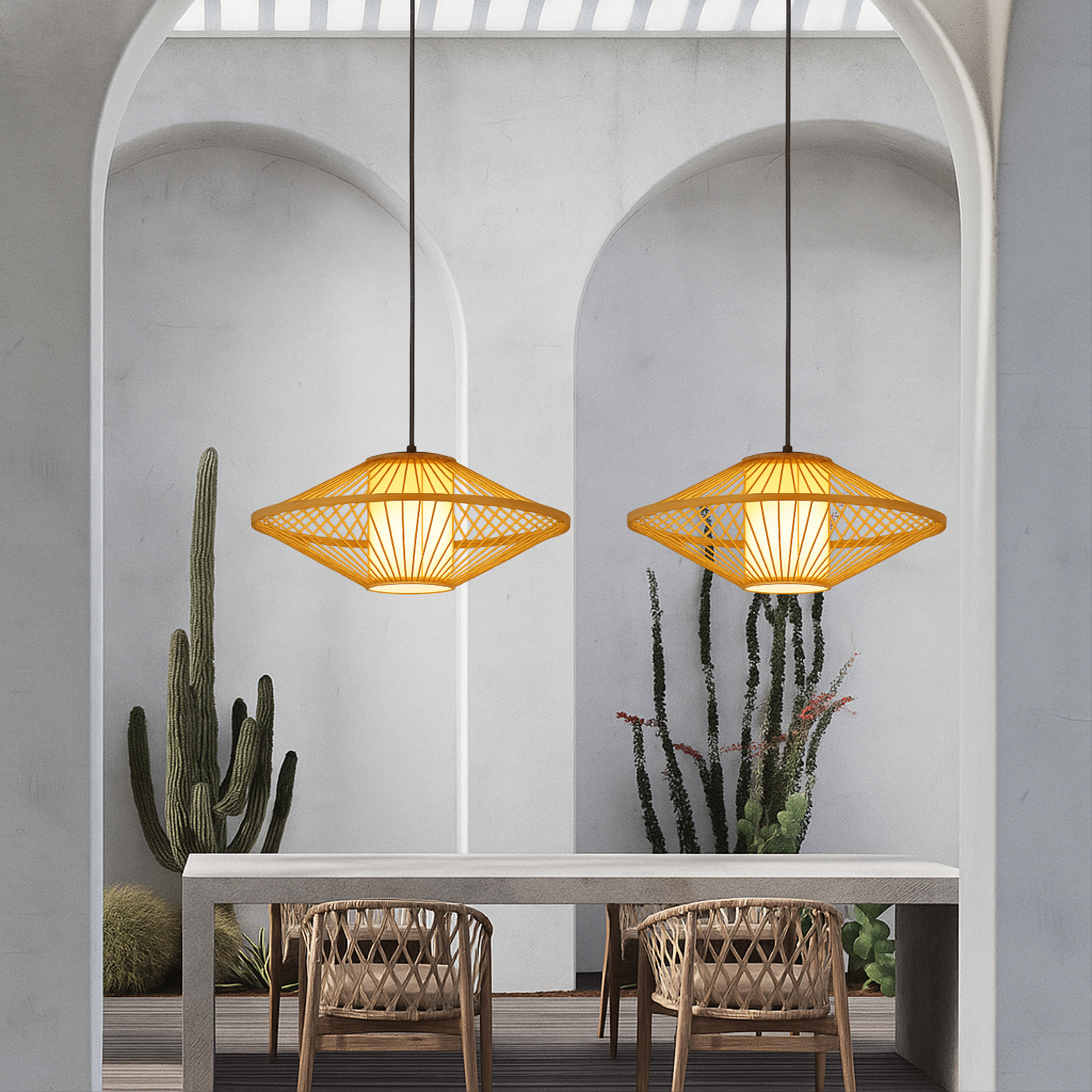 Japanse Bamboe Hanglamp
