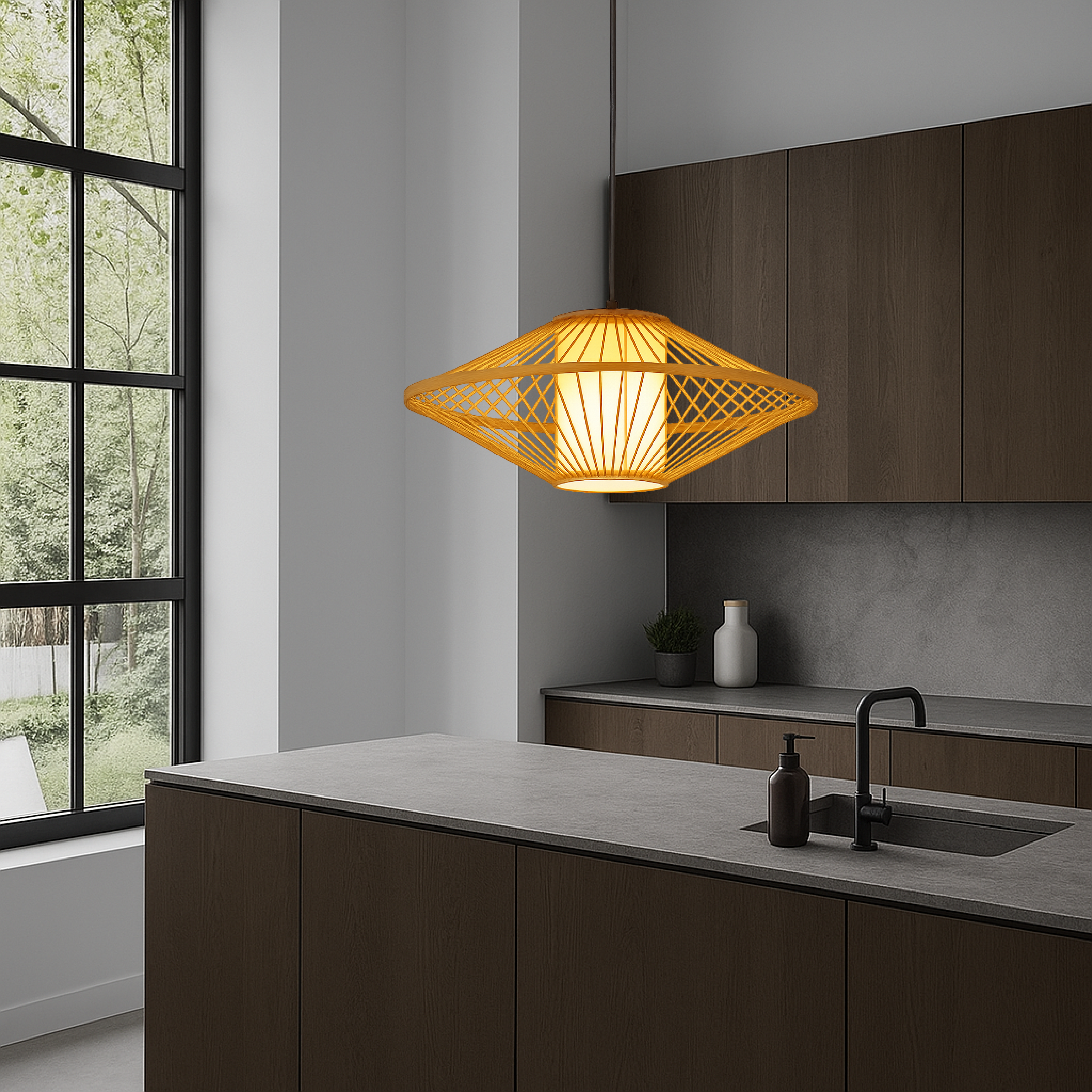 Japanse Bamboe Hanglamp