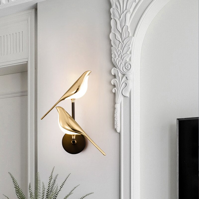 MrBird's Moderne wandlamp in de vorm van vogels