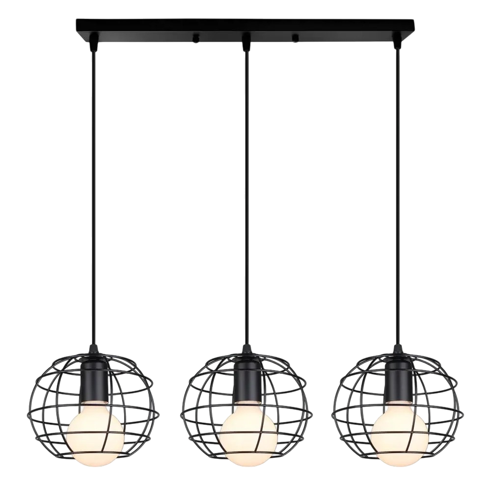 Eettafel Nuo's 3 kops hanglamp