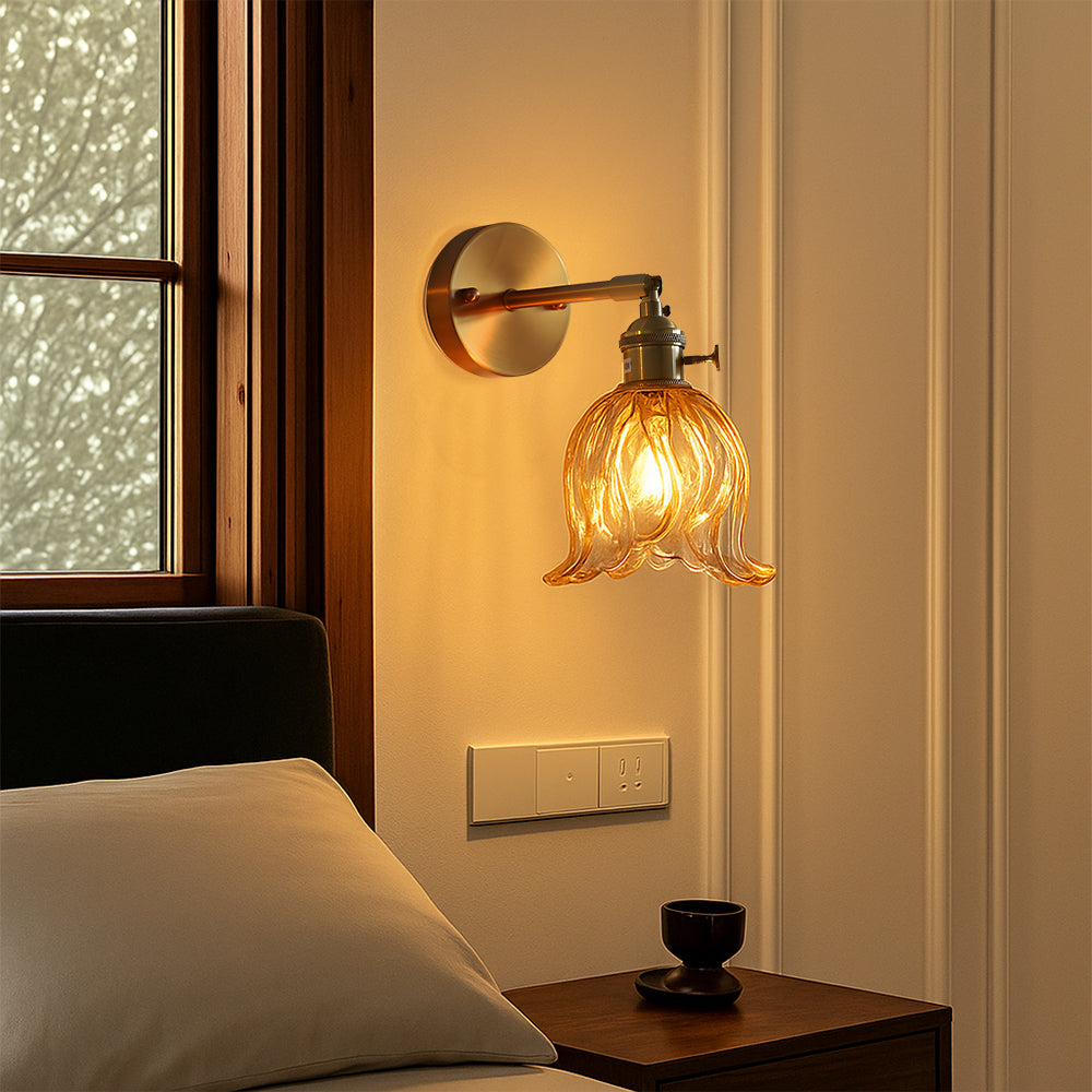 Bloem Glazen Wandlamp
