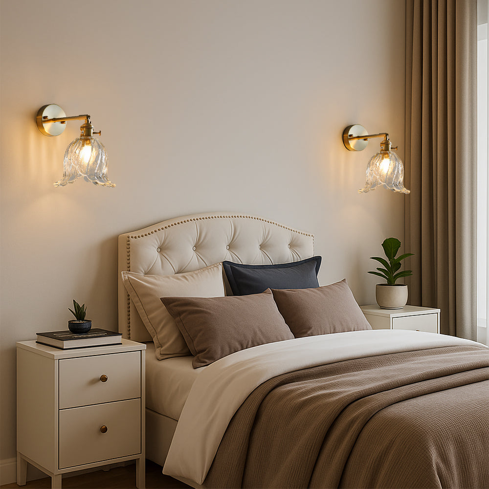 Bloem Glazen Wandlamp